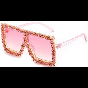 Square Blinged Rhinestone Sunglasses